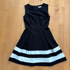 Calvin Klein sleeveless colour block Black Dress